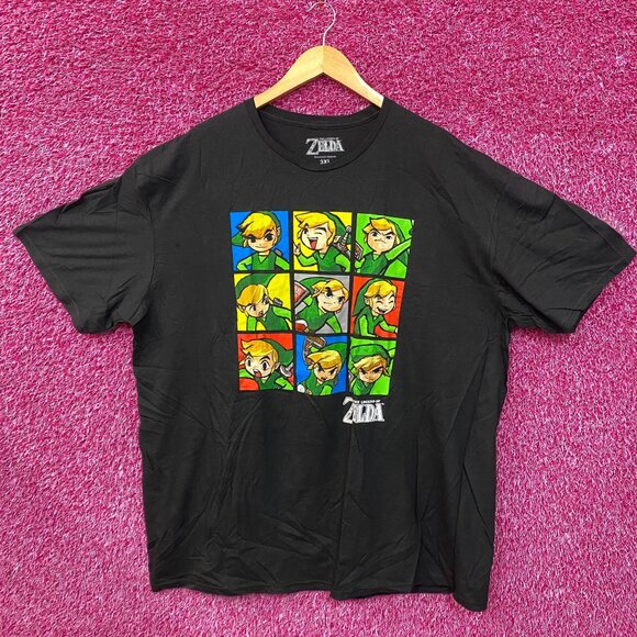 Nintendo The Legend Of Zelda Link Toon Faces T-Shirt 3XL - Picture 1 of 4